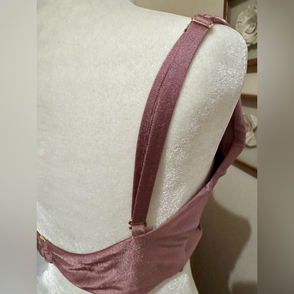 Free People x BOAMAR Twist Habana Bikini Top Women’s Size XL Truffle Shimmer NWT - Picture 7 of 12